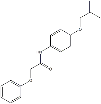 N-{4-[(2-methyl-2-propenyl)oxy]phenyl}-2-phenoxyacetamide 구조식 이미지