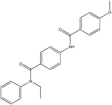N-ethyl-4-[(4-methoxybenzoyl)amino]-N-phenylbenzamide 구조식 이미지