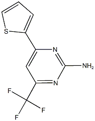 4-(2-thienyl)-6-(trifluoromethyl)-2-pyrimidinamine 구조식 이미지