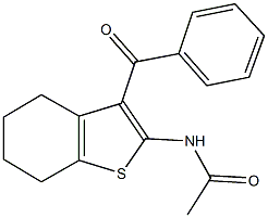 N-(3-benzoyl-4,5,6,7-tetrahydro-1-benzothien-2-yl)acetamide 구조식 이미지