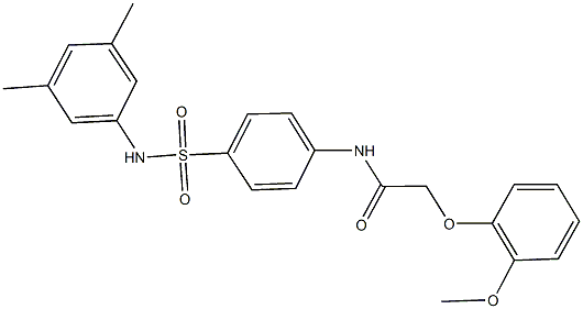 N-{4-[(3,5-dimethylanilino)sulfonyl]phenyl}-2-(2-methoxyphenoxy)acetamide Structure