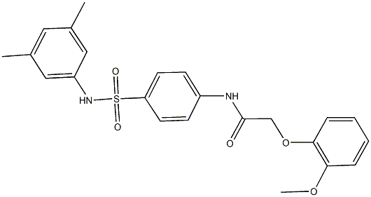 N-{4-[(3,5-dimethylanilino)sulfonyl]phenyl}-2-(2-methoxyphenoxy)acetamide 구조식 이미지