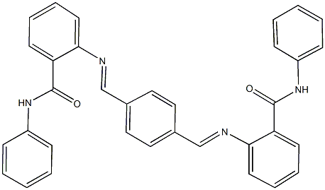 2-{[4-({[2-(anilinocarbonyl)phenyl]imino}methyl)benzylidene]amino}-N-phenylbenzamide 구조식 이미지