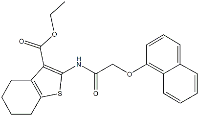 ethyl 2-{[(1-naphthyloxy)acetyl]amino}-4,5,6,7-tetrahydro-1-benzothiophene-3-carboxylate Structure