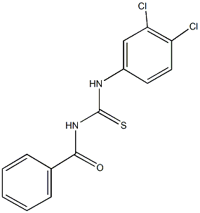 N-benzoyl-N'-(3,4-dichlorophenyl)thiourea 구조식 이미지