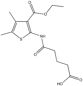 5-{[3-(ethoxycarbonyl)-4,5-dimethyl-2-thienyl]amino}-5-oxopentanoic acid 구조식 이미지