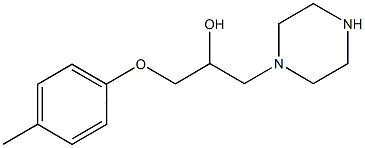 1-(4-methylphenoxy)-3-(1-piperazinyl)-2-propanol Structure