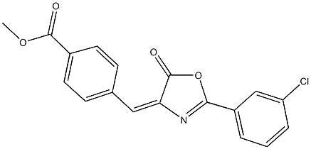 methyl 4-[(2-(3-chlorophenyl)-5-oxo-1,3-oxazol-4(5H)-ylidene)methyl]benzoate Structure