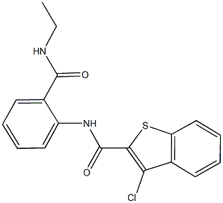 3-chloro-N-{2-[(ethylamino)carbonyl]phenyl}-1-benzothiophene-2-carboxamide Structure