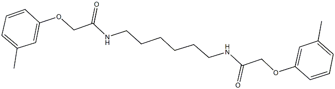 2-(3-methylphenoxy)-N-(6-{[(3-methylphenoxy)acetyl]amino}hexyl)acetamide 구조식 이미지