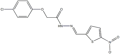 2-(4-chlorophenoxy)-N'-({5-nitrothien-2-yl}methylene)acetohydrazide 구조식 이미지