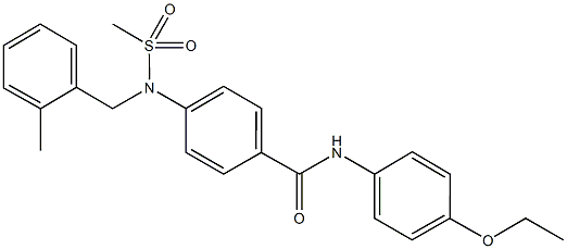 N-(4-ethoxyphenyl)-4-[(2-methylbenzyl)(methylsulfonyl)amino]benzamide 구조식 이미지