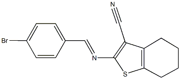 2-[(4-bromobenzylidene)amino]-4,5,6,7-tetrahydro-1-benzothiophene-3-carbonitrile Structure