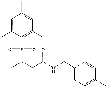 2-[(mesitylsulfonyl)(methyl)amino]-N-(4-methylbenzyl)acetamide 구조식 이미지