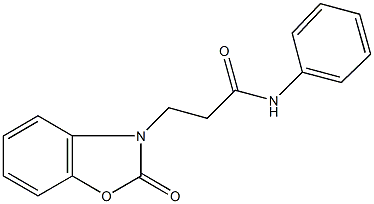 3-(2-oxo-1,3-benzoxazol-3(2H)-yl)-N-phenylpropanamide 구조식 이미지