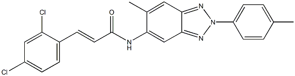 3-(2,4-dichlorophenyl)-N-[6-methyl-2-(4-methylphenyl)-2H-1,2,3-benzotriazol-5-yl]acrylamide Structure