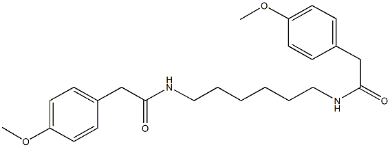 2-(4-methoxyphenyl)-N-(6-{[(4-methoxyphenyl)acetyl]amino}hexyl)acetamide 구조식 이미지
