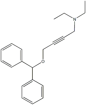 N-[4-(benzhydryloxy)-2-butynyl]-N,N-diethylamine Structure