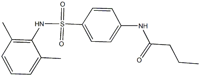 N-{4-[(2,6-dimethylanilino)sulfonyl]phenyl}butanamide 구조식 이미지