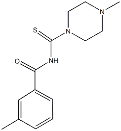 3-methyl-N-[(4-methyl-1-piperazinyl)carbothioyl]benzamide 구조식 이미지