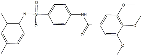 N-{4-[(2,4-dimethylanilino)sulfonyl]phenyl}-3,4,5-trimethoxybenzamide 구조식 이미지