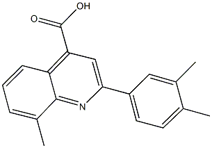 2-(3,4-dimethylphenyl)-8-methyl-4-quinolinecarboxylic acid 구조식 이미지