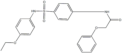 N-{4-[(4-ethoxyanilino)sulfonyl]phenyl}-2-phenoxyacetamide 구조식 이미지