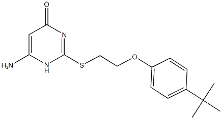 6-amino-2-{[2-(4-tert-butylphenoxy)ethyl]sulfanyl}pyrimidin-4(1H)-one Structure