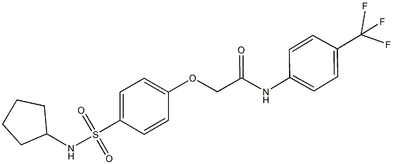 2-{4-[(cyclopentylamino)sulfonyl]phenoxy}-N-[4-(trifluoromethyl)phenyl]acetamide 구조식 이미지