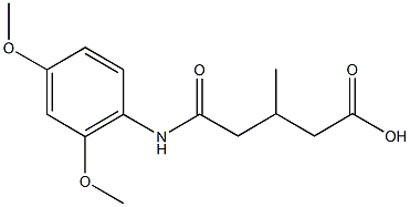 5-(2,4-dimethoxyanilino)-3-methyl-5-oxopentanoic acid Structure