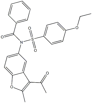 N-(3-acetyl-2-methyl-1-benzofuran-5-yl)-N-benzoyl-4-ethoxybenzenesulfonamide Structure