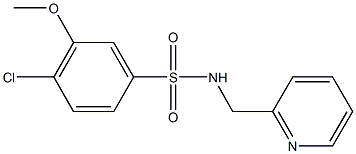 4-chloro-3-methoxy-N-(2-pyridinylmethyl)benzenesulfonamide Structure