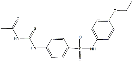 4-{[(acetylamino)carbothioyl]amino}-N-(4-ethoxyphenyl)benzenesulfonamide 구조식 이미지