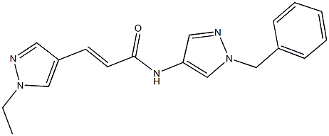 N-(1-benzyl-1H-pyrazol-4-yl)-3-(1-ethyl-1H-pyrazol-4-yl)acrylamide 구조식 이미지