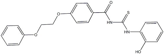 N-(2-hydroxyphenyl)-N'-[4-(2-phenoxyethoxy)benzoyl]thiourea 구조식 이미지