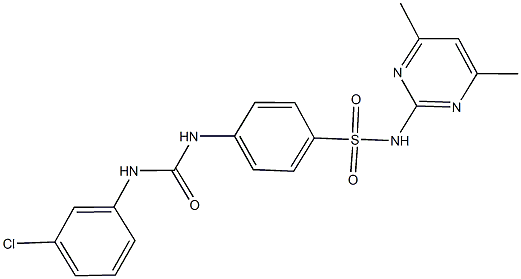 4-{[(3-chloroanilino)carbonyl]amino}-N-(4,6-dimethyl-2-pyrimidinyl)benzenesulfonamide Structure