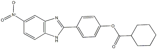 4-{5-nitro-1H-benzimidazol-2-yl}phenyl cyclohexanecarboxylate 구조식 이미지