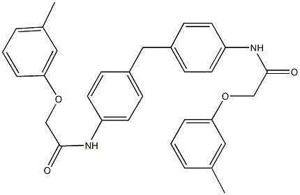 2-(3-methylphenoxy)-N-[4-(4-{[(3-methylphenoxy)acetyl]amino}benzyl)phenyl]acetamide Structure