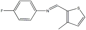 N-(4-fluorophenyl)-N-[(3-methyl-2-thienyl)methylene]amine Structure