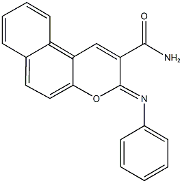 3-(phenylimino)-3H-benzo[f]chromene-2-carboxamide 구조식 이미지