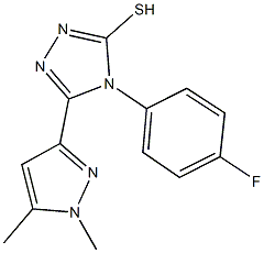 5-(1,5-dimethyl-1H-pyrazol-3-yl)-4-(4-fluorophenyl)-4H-1,2,4-triazole-3-thiol 구조식 이미지
