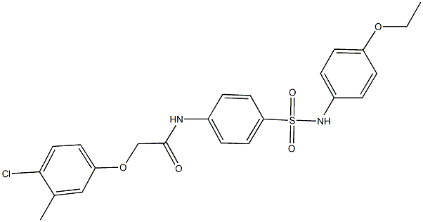 2-(4-chloro-3-methylphenoxy)-N-{4-[(4-ethoxyanilino)sulfonyl]phenyl}acetamide 구조식 이미지