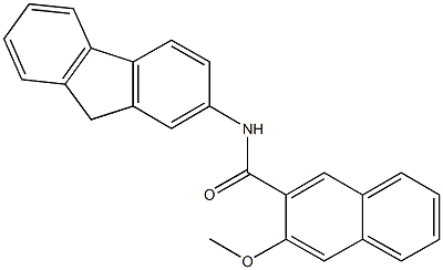 N-(9H-fluoren-2-yl)-3-methoxy-2-naphthamide 구조식 이미지