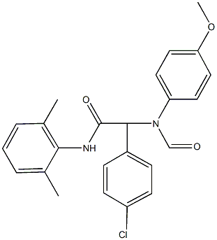 2-(4-chlorophenyl)-N-(2,6-dimethylphenyl)-2-(formyl-4-methoxyanilino)acetamide Structure