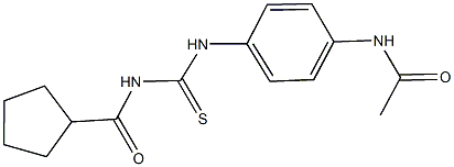 N-[4-({[(cyclopentylcarbonyl)amino]carbothioyl}amino)phenyl]acetamide Structure