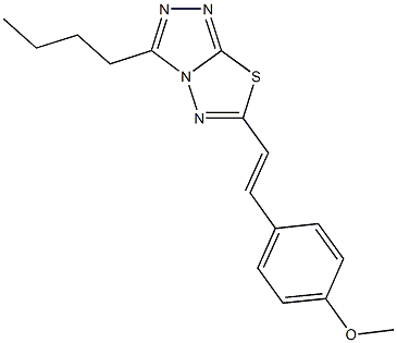 4-[2-(3-butyl[1,2,4]triazolo[3,4-b][1,3,4]thiadiazol-6-yl)vinyl]phenyl methyl ether 구조식 이미지