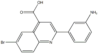 2-(3-aminophenyl)-6-bromo-4-quinolinecarboxylic acid 구조식 이미지