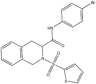 N-(4-bromophenyl)-2-(2-thienylsulfonyl)-1,2,3,4-tetrahydro-3-isoquinolinecarboxamide Structure