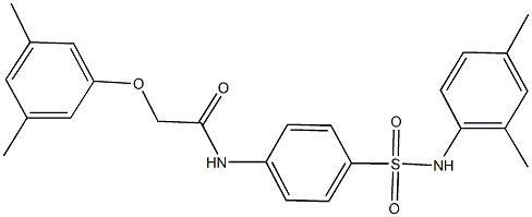 N-{4-[(2,4-dimethylanilino)sulfonyl]phenyl}-2-(3,5-dimethylphenoxy)acetamide 구조식 이미지