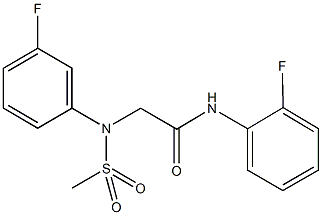 2-[3-fluoro(methylsulfonyl)anilino]-N-(2-fluorophenyl)acetamide 구조식 이미지